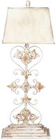 A & B Home Distressed White/Gold Table Lamp-0