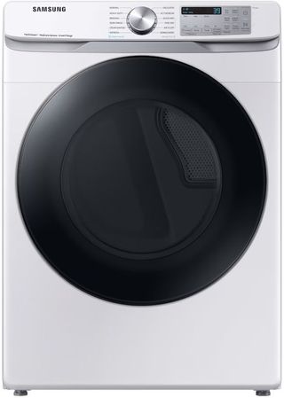 Samsung 7.5 Cu. Ft. White Electric Dryer with Multi Steam and Steam Sanitize+