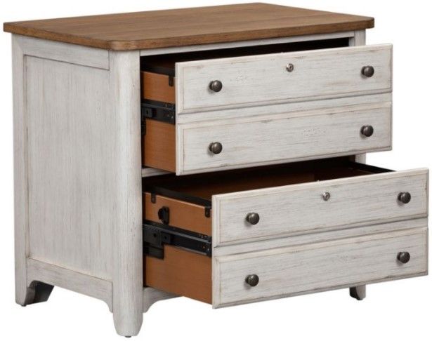 Liberty Furniture Farmhouse Reimagined Antique White Lateral File Cabinet-5