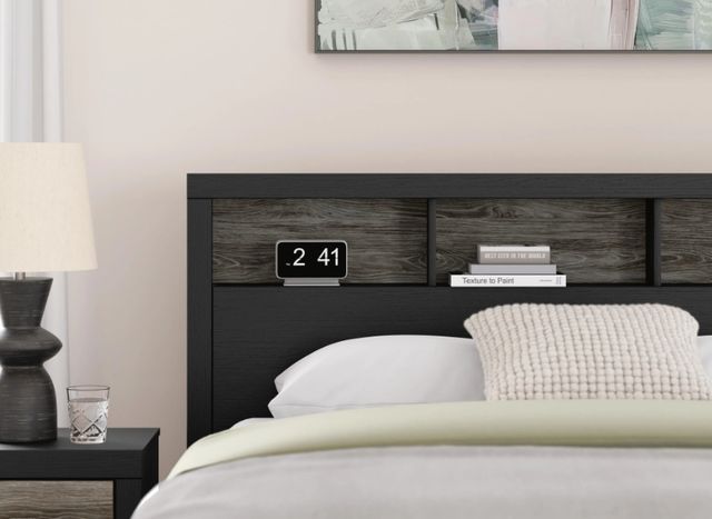 Signature Design by Ashley® Broachmyn Black/Gray Queen Bookcase Headboard-1