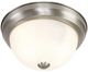 YHD Satin Nickel 2-Light 11" Flush Mount Lighting-4