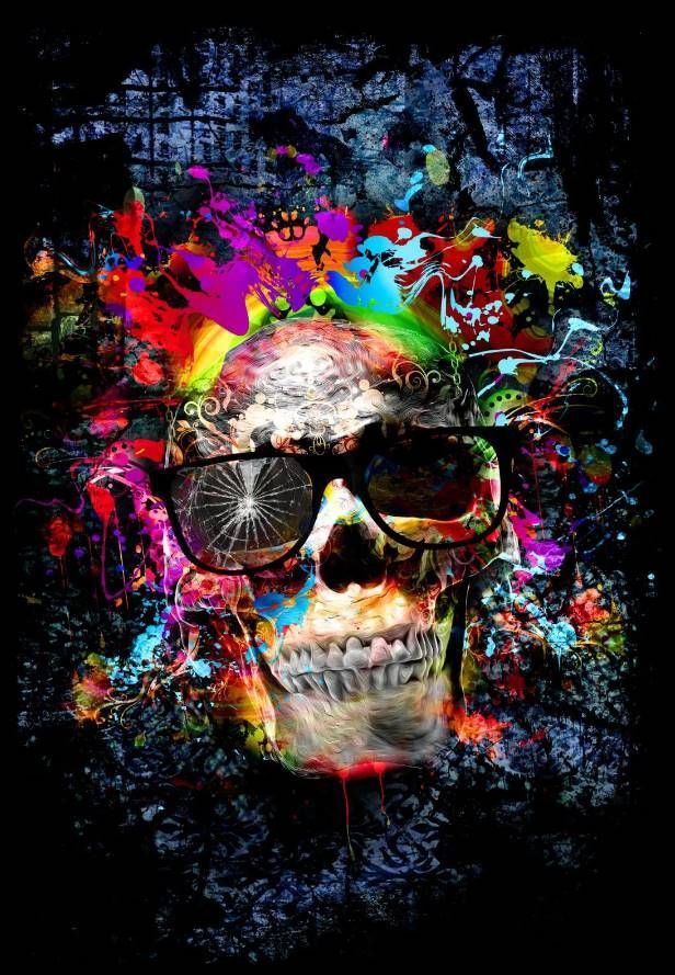 Classy Art Color Me Skull Wall Art-0
