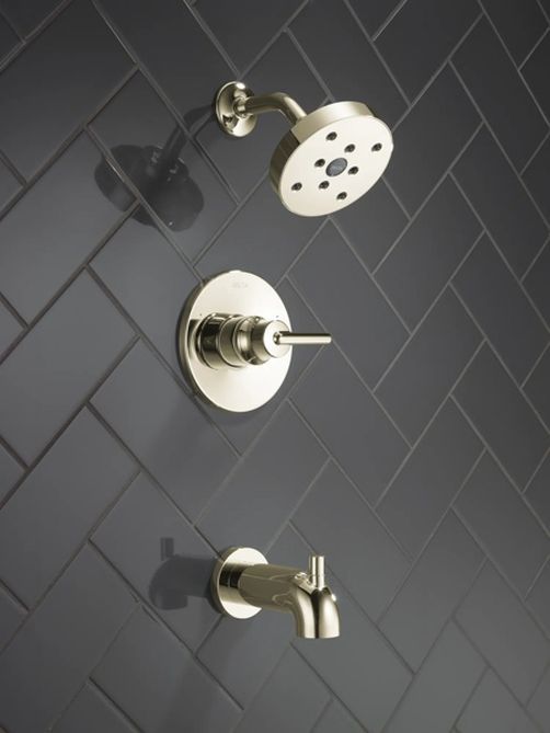 Delta Trinsic® Monitor® 14 Series Polished Nickel H2Okinetic® Single Handle Tub and Shower Trim-4