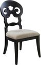 Riverside Furniture Mix-N-Match Chairs 2-Piece Beige/ Rubbed Black Scroll Back Upholstered Dining Side Chair Set-0