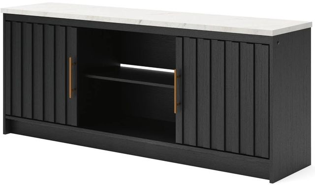 Signature Design by Ashley® Cadmori Black/White XL TV Stand with Fireplace Option-3