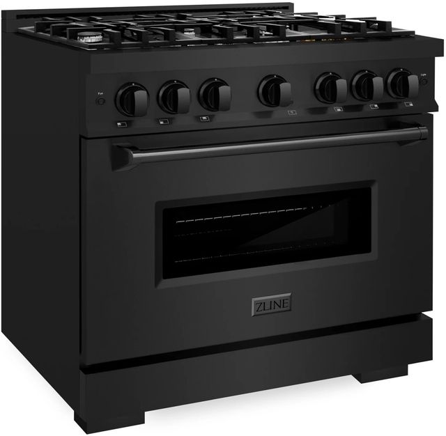 ZLINE Classic 36" Black Stainless Steel Pro Style Dual Fuel Range-2