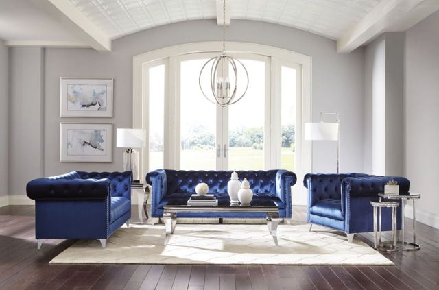 Coaster® Bleker 2-Piece Blue Living Room Set-0
