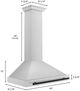 ZLINE 36" Autograph Edition Stainless Steel Wall Mounted Range Hood-4