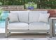 Signature Design by Ashley® Moonlight View Gray Aluminum/Fabric Outdoor Loveseat-3