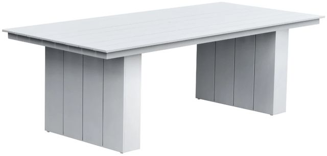 Intercon Nash 7-Piece Buff Aluminum/Fabric Outdoor Dining Table Set with Panel Back Side Chairs-1