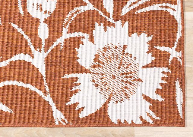 Kalora Interiors Bristol Cream/Orange 5'x8' Indoor/Outdoor Area Rug-4