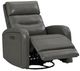Liberty Furniture Rosslyn York Charcoal Leather Power Swivel Glider Recliner-1