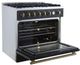 FORNO® Marco Series Alta Qualita 36" Black Pro Style Gas Range-4