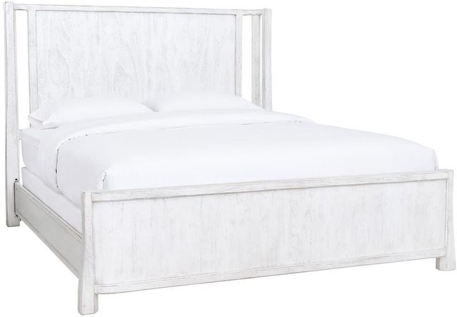 International Furniture Direct White Roots White Eastern King Panel Bed-0