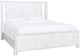 International Furniture Direct White Roots White Eastern King Panel Bed-0