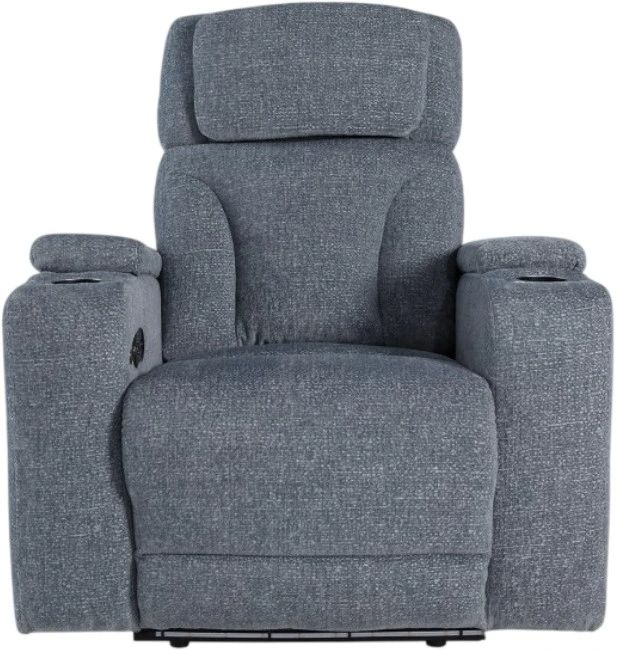 Signature Design by Ashley® Forest Lake Steel Power Recliner with Adjustable Headrest-3