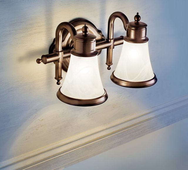 Moen® Waterhill® Oil Rubbed Bronze Two Globe Bath Light-1
