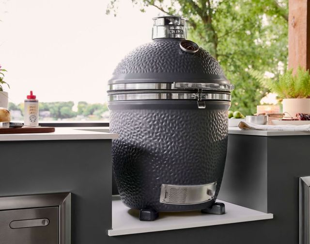 LYNX® Kamado 23" Matte Gray Tabletop Charcoal Grill-2