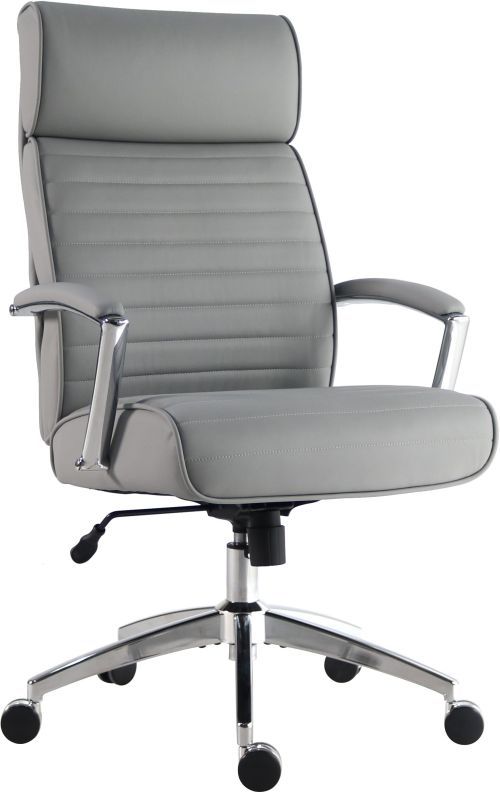 Parker House® Dc Softy Gray Leather Tall Desk Chair-0