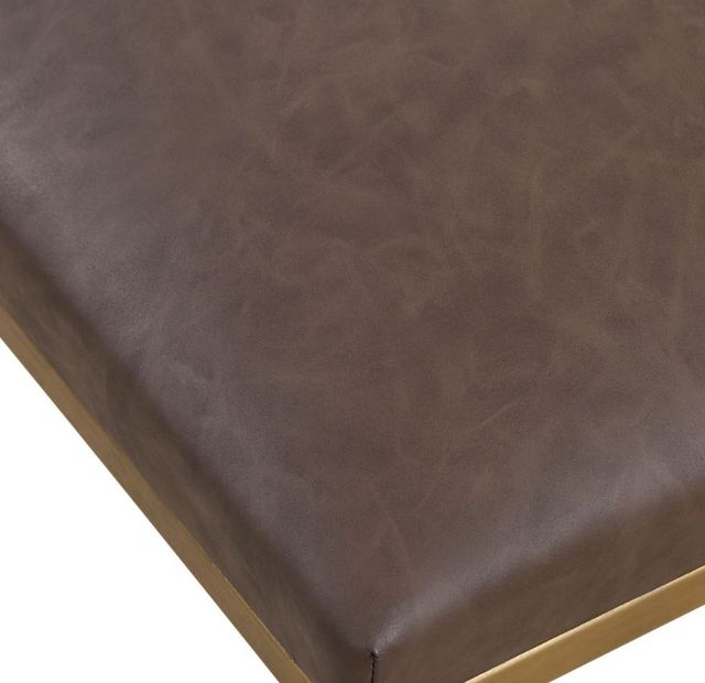 Uttermost® Reform Antiqued Gold/Cocoa Small Bench-4