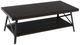 Emerald Home Chandler Espresso Brown Cocktail Table with Steel Gray Base-0