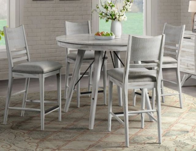 Intercon Modern Rustic Gray/Weathered White Panel Back Stool-1