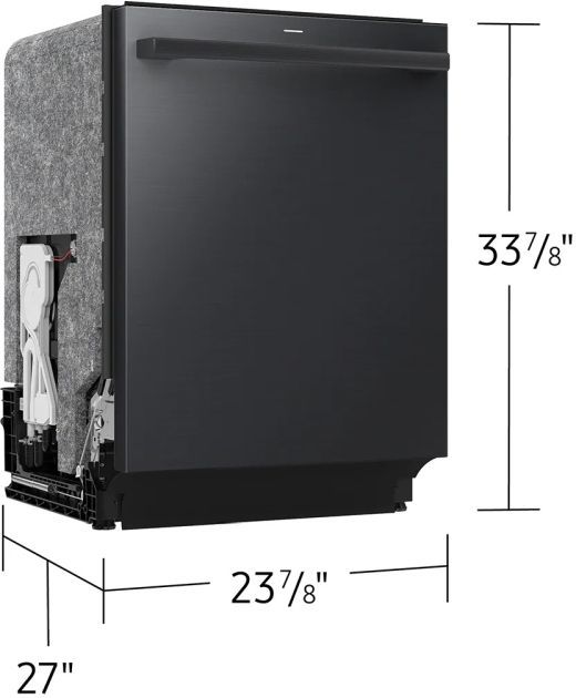 Samsung Bespoke AI 24" Fingerprint Resistant Matte Black Steel Top Control Built-In Smart Dishwasher-2