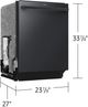 Samsung Bespoke AI 24" Fingerprint Resistant Matte Black Steel Top Control Built-In Smart Dishwasher-2