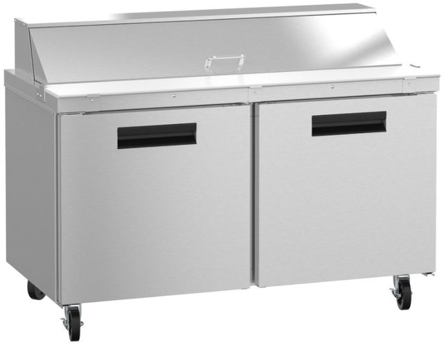 Hoshizaki 60" 17.55 Cu. Ft. Stainless Steel Two Section Sandwich Prep Table Refrigerator with Innovative Air Distribution System-1