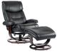 BarcaLounger® Dawson Frampton Black Manual Pedestal Recliner and Ottoman Set-0