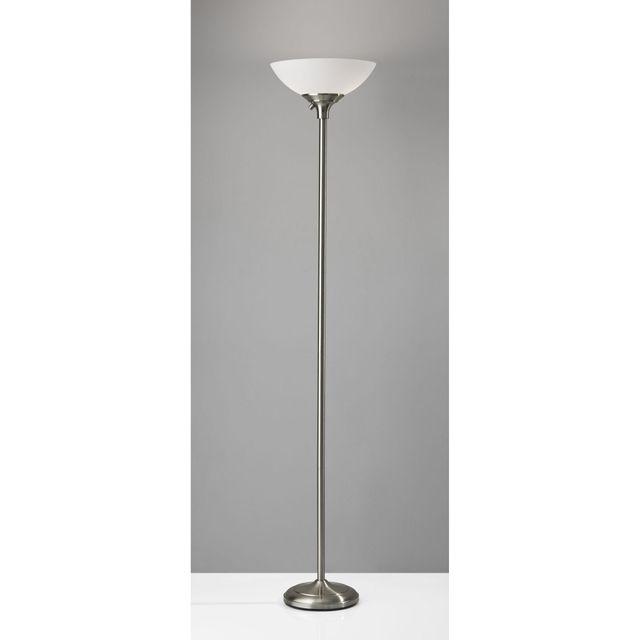 Adesso® Glenn Brushed Steel 300W Torchiere-2
