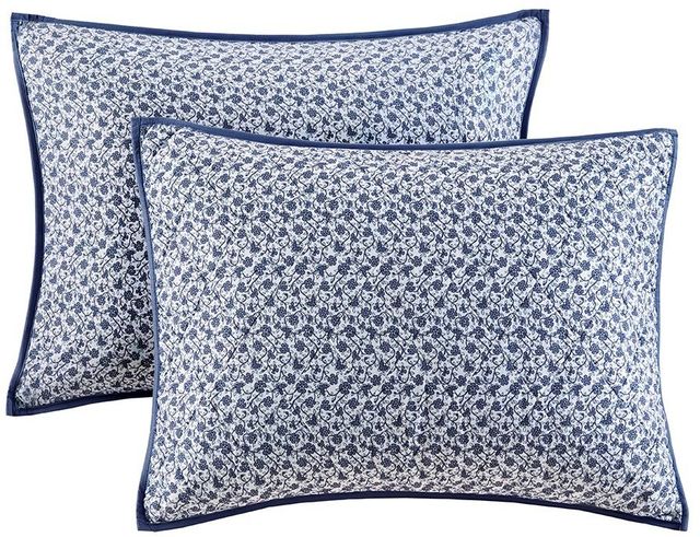 Olliix by Urban Habitat 7 Piece Blue King/California King Maggie Reversible Cotton Coverlet Set-4