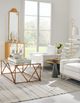 Chelsea House Harlequin Glass Top Coffee Table with Antique Gold Leaf Frame-2