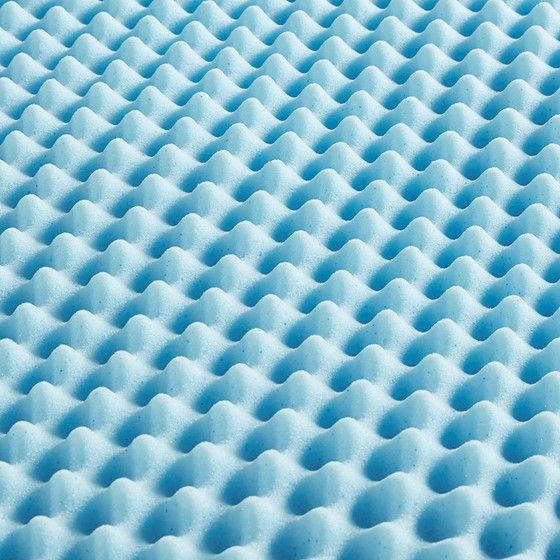 Olliix by Sleep Philosophy Blue All Season Reversible Hypoallergenic 1.5" Cooling Gel Memory Foam Queen Mattress Topper-3