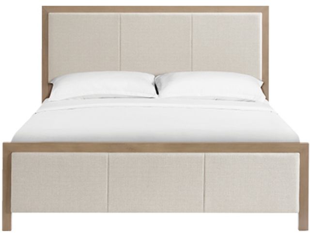 Whittier Wood® Furniture Bailey Almond King Upholstered Panel Bed-1