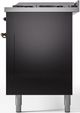 Ilve® Nostalgie II Series 60" Glossy Black Pro Style Dual Fuel Range-4