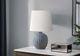 Monarch Specialties Inc. Grey Resin Table Lamp with Ivory Shade-2