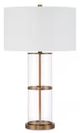 Bassett® Furniture Garner Glass Table Lamp with Brass Accent-0