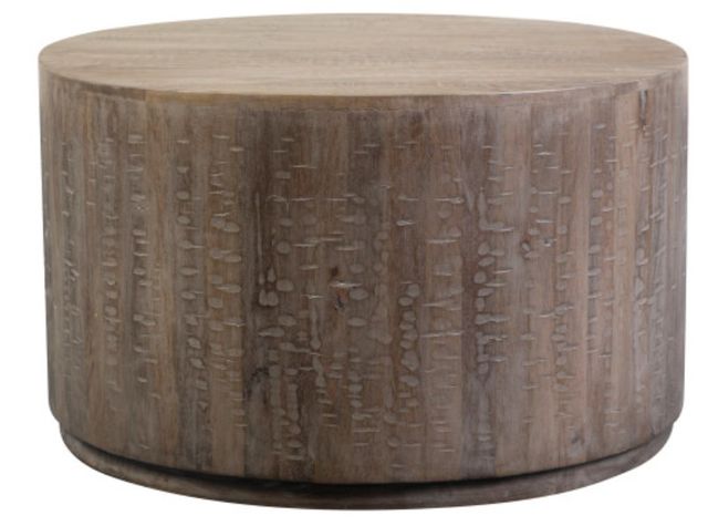 Porter International Designs Drum Gray Round Coffee Table-1