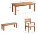 Linon Cannon 5-Piece Natural Wooden Outdoor Dinig Set with Benches-2