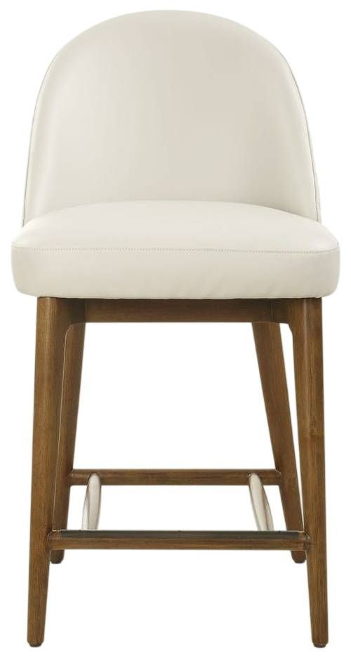 Uttermost® Stitches Ecru/Warm Walnut Counter Stool-3
