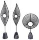 A & B Home Truman 3-Piece Black Decorative Statues Set-1