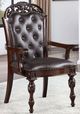 Furniture of America® Nouvelle 2-Piece Brown Cherry/Espresso Dining Arm Chair Set-1
