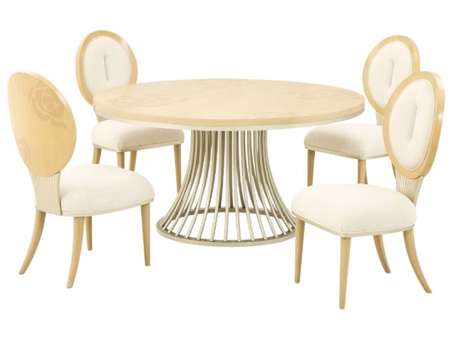 Michael Amini® Camellia Field Caramel Round Dining Table-3