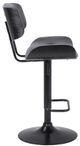 Armen Living Brooklyn Black/Grey Adjustable Swivel Bar Stool-2
