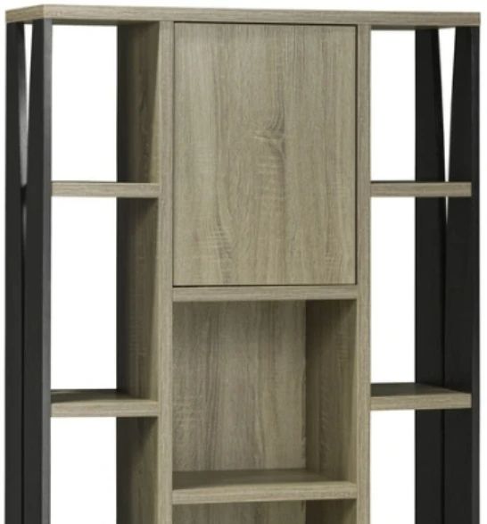 Brassex Inc. Black/Dark Taupe Display Cabinet-1