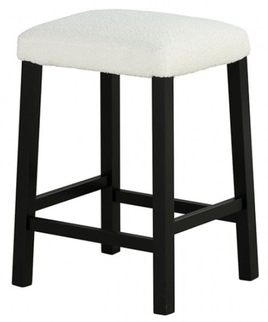 Furniture of America® Chalcedony 3-Piece White/Ivory Dining Table Set with Black Base-2