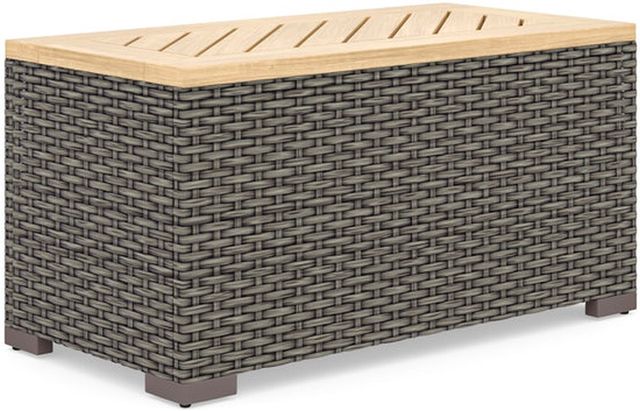 homestyles® Boca Raton 3-Piece Brown Outdoor Chair Pair and Storage Table-2
