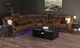 Elements International Halo Black Smart Coffee Table with Cooler and Speaker-1