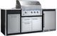 XO Pro-Grade Luxury Designer 36" Black Outdoor Kitchen Island -0